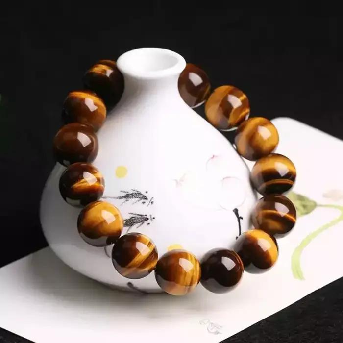 Bracelets en œil de tigre naturels pour hommes et femmes perles de pierres précieuses bracelets mode bijoux fait main pour les occasions spéciales