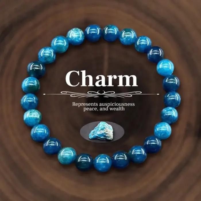 Bracelet en perles de pierre naturelle exquise pour femmes et hommes