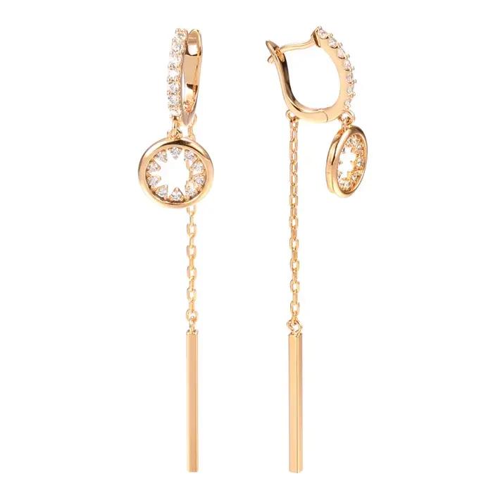 Boucles d'oreilles en or rose 14 carats pour femmes, bijoux d'oreille fins, or jaune 14 carats