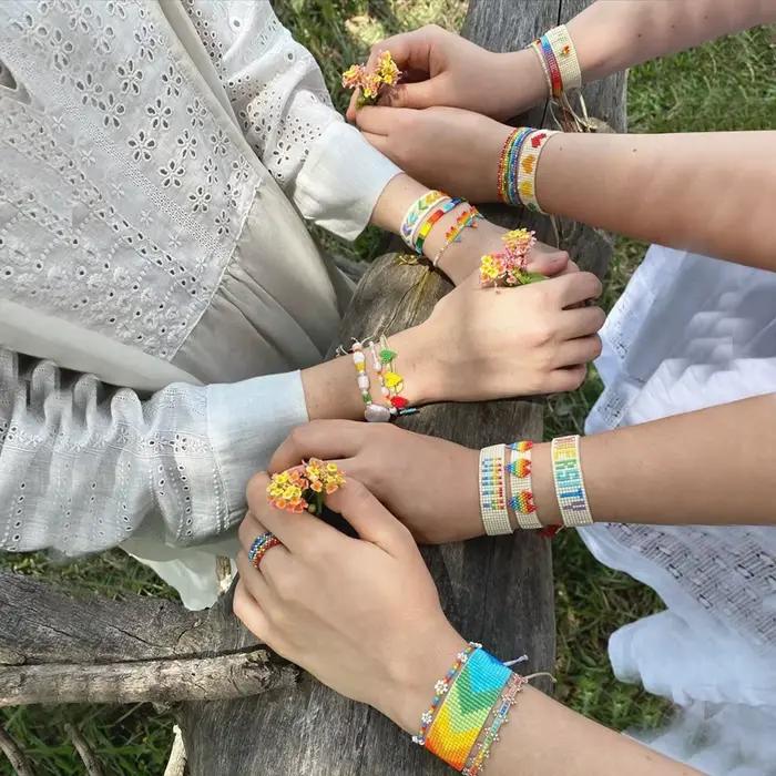 KELITCH nouvelles femmes Bracelets amitié Bracelet chaîne Boho Miyuki verre graine perle à la main tissé Wrap Bracelet bijoux réglable