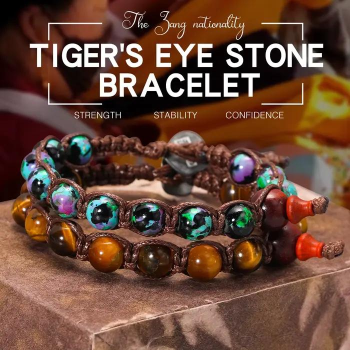 Bracelets en pierre naturelle tissés à la main, réglables, bijoux de guérison de l'âme, bracelets pour hommes et femmes, cadeaux, Bracciale Tibetano Anima