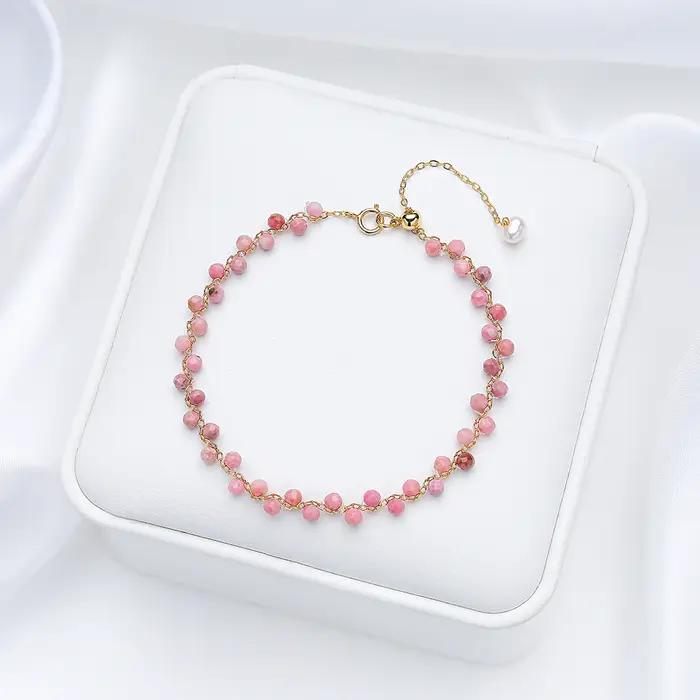 Bracelet Tourmaline en pierre naturelle de 3mm pour femmes, bijou romantique et élégant, occasion spéciale, cadeau de luxe, mariage, fête, quotidien