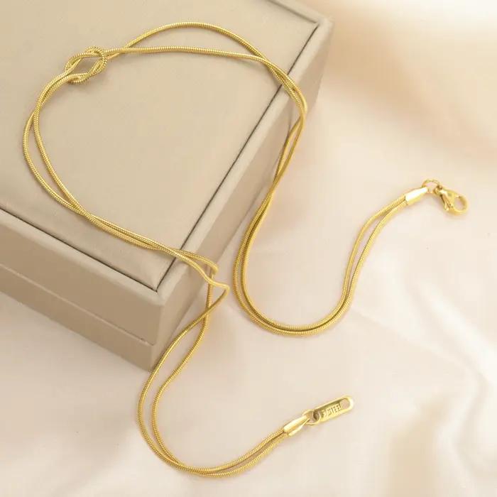 Skyrim – collier Double chaîne serpent pour femmes