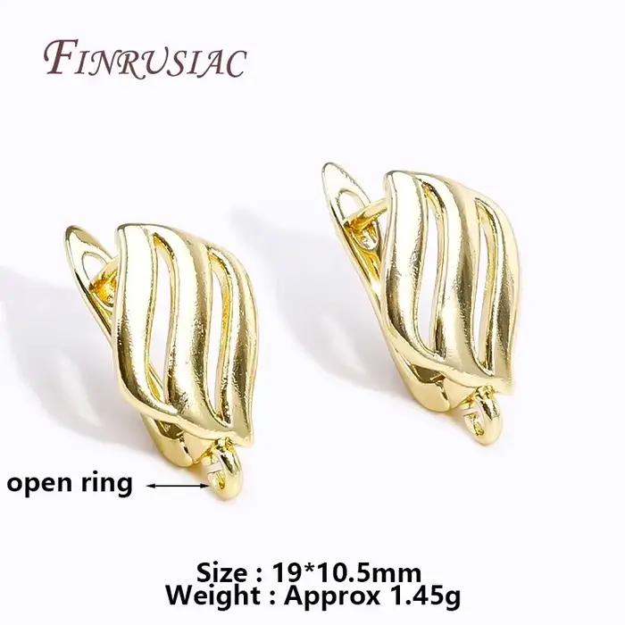 Fermoirs plaqués or véritable 18 carats pour boucles d'oreilles, accessoires de bijoux de luxe, crochets pour fils d'oreilles, DIY bijoux créatifs, occasions spéciales