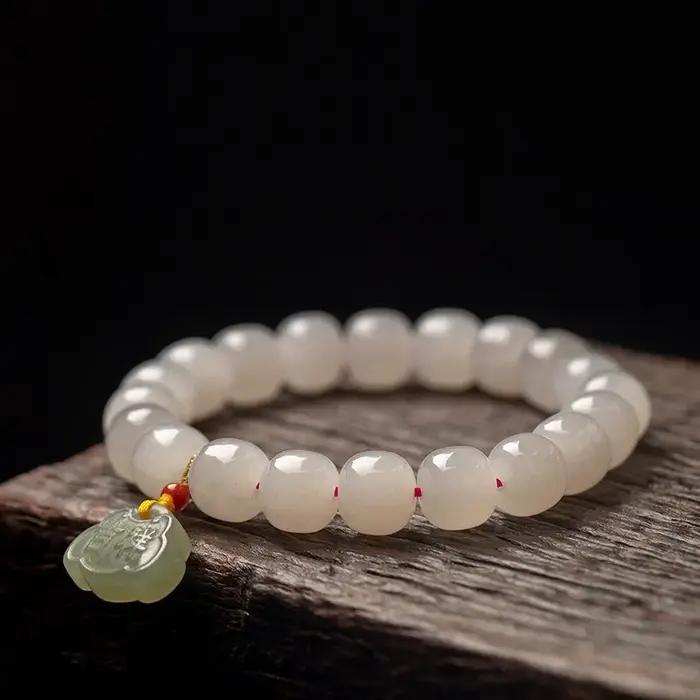 Bracelet fait main perles rondes émail plaqué or argent S925 styles variés pour femme cadeaux occasions spéciales
