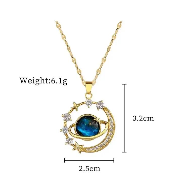 Collier de la série Star Series en acier au titane pour femme