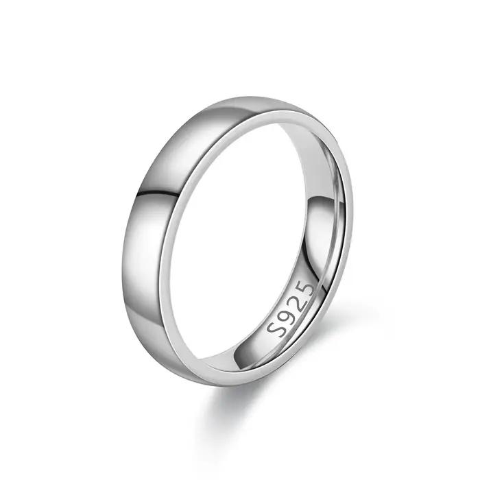 Bague plaquée or pour femme, bague de mariage simple pour couple, bijoux de fiançailles, cadeau tend