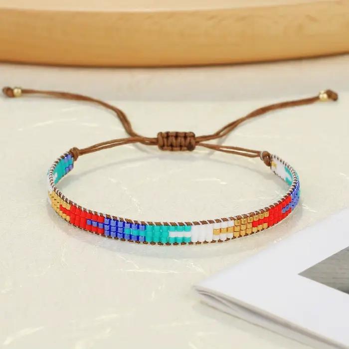 KELITCH nouvelles femmes Bracelets amitié Bracelet chaîne Boho Miyuki verre graine perle à la main tissé Wrap Bracelet bijoux réglable