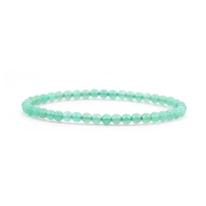 Bracelet en Aventurine verte 4/6/8mm, fait à la main, élastique, extensible, pour Yoga, pierre natur