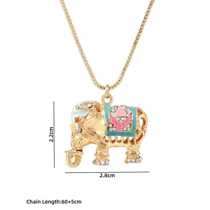 Lovecpopst-Collier pull en forme d'éléphant en alliage de zinc exquis