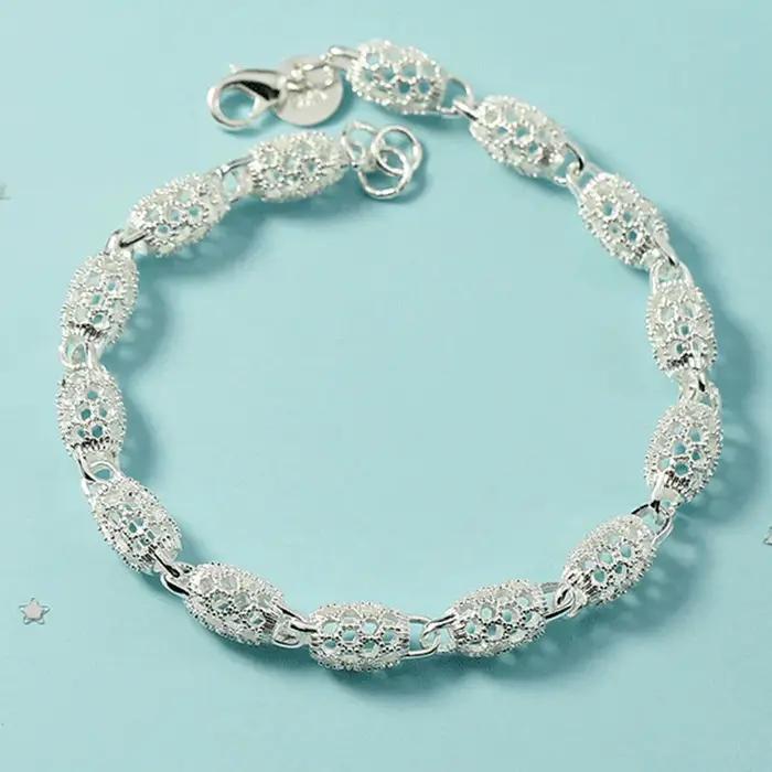 Bracelets à breloques en argent Sterling 925 pour femmes, bijoux fins de luxe originaux réglables en perles porte-bonheur, pour fête de mariage