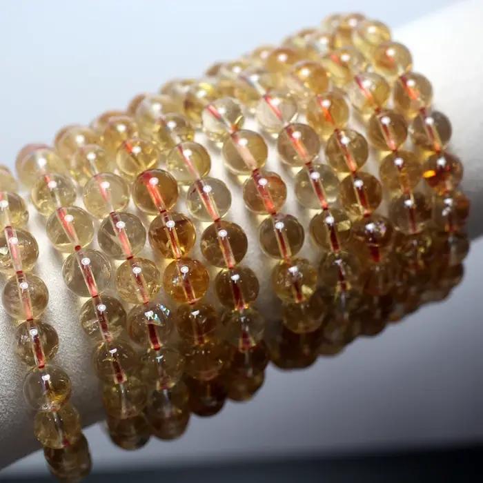 Bracelet en Citrine Naturelle de Grade AA Bracelet de Guérison en Citrine Brut à Porter ou pour la Fabrication DIY Occasions Spéciales pour Femmes