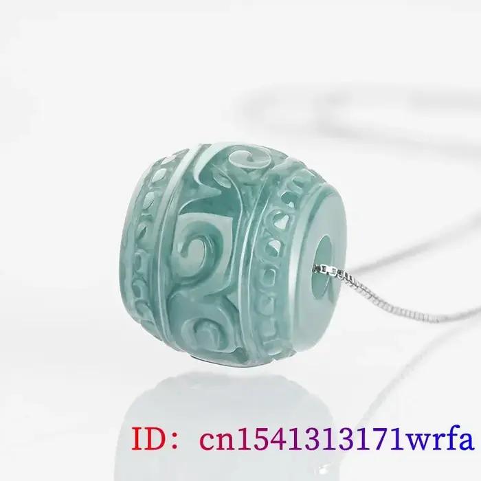 Collier pendentif en perles de jadéite du Myanmar pour hommes