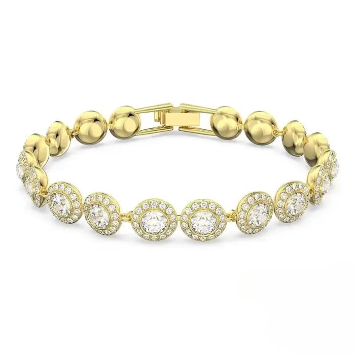 Ensemble de bijoux classique Bonheur diamanté en plaqué argent/or pour femmes occasions spéciales anniversaires travail fêtes cadeaux