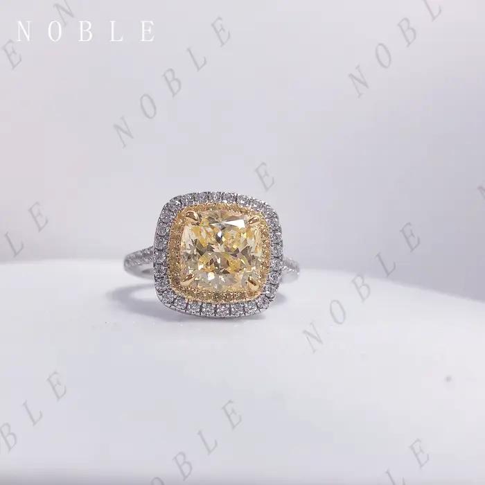 Bague AU750 en or blanc véritable 2