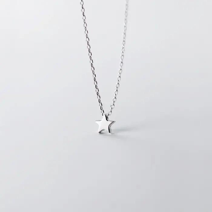 La Monada-Collier Étoile Brillante en Argent 925 pour Femme, Bijoux Minimalistes, Colliers de la raq, Mignon, Mode