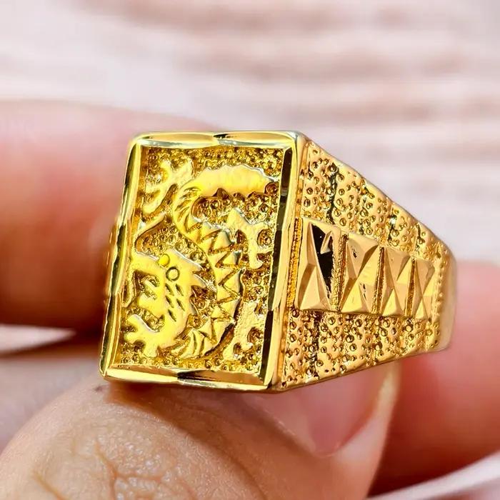 Bague indienne taille unique en or africain pour homme et femme