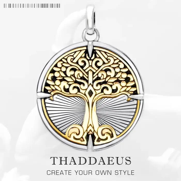 Pendentif arbre doré, flambant neuf, bijoux fins, accessoires de Style européen, Vintage, en argent