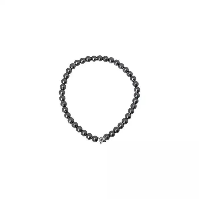 Bracelet à breloques rétro en perles grises et blanches pour femmes, bracelet en Zircon de tempérament classique, mode coréenne, bijoux, accessoires, cadeau