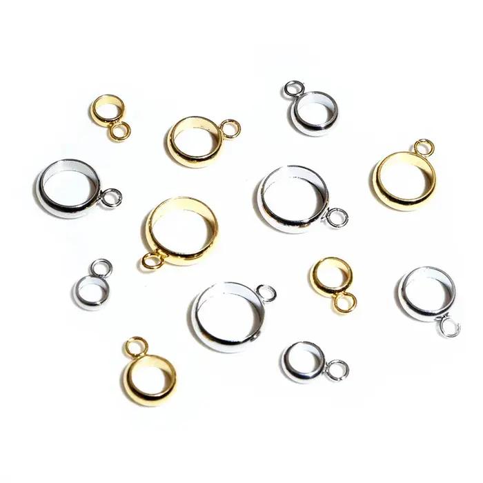 20pcs Acier Inoxydable Or Couleur Boucle Cerceaux Anneaux Cercle Connecteur Bricolage Bijoux Conclusions Accessoires pour Bracelet Neckalce