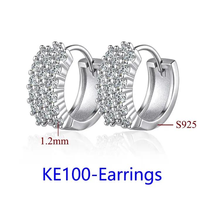 DJMAX classique femmes Moissanite cerceau boucle d'oreille Original 925 en argent Sterling bijoux D couleur Moissanite diamant boucles d'oreilles pour les femmes