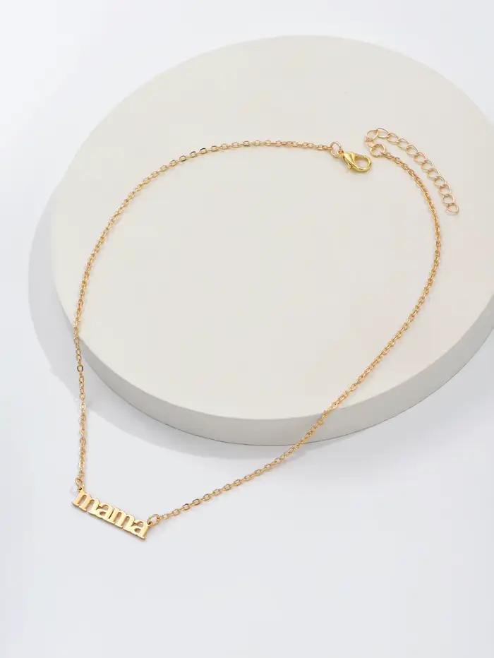 Collier avec pendentif lettre pour fête des mères bijou de personnalité pour femmes occasions spéciales cadeau tracker d'humeur alliage de zinc style mode