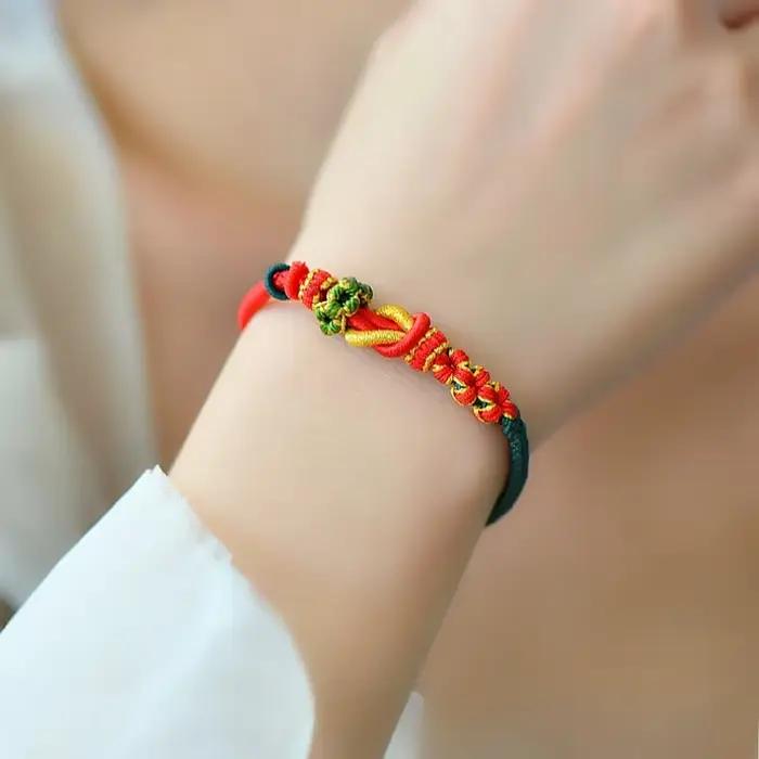 Bracelets de ULrouge tressés réglables pour femmes