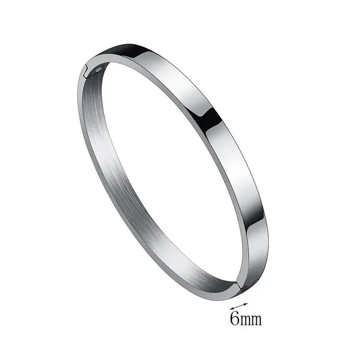 Bracelet personnalisé pour femmes, largeur 4/6mm, nom gravé personnalisé, bijoux en acier inoxydable