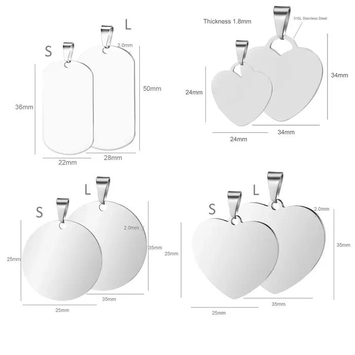Collier Photo Personnalisé pour Femme Coeur Gravé Pendentif en Acier Inoxydable