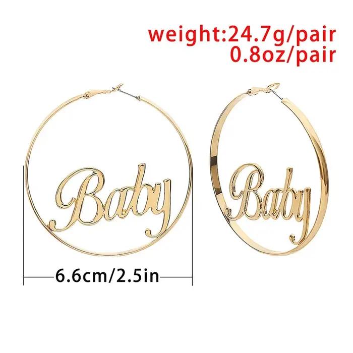 Zanyway-Grandes boucles d'oreilles créoles exagérées pour femmes