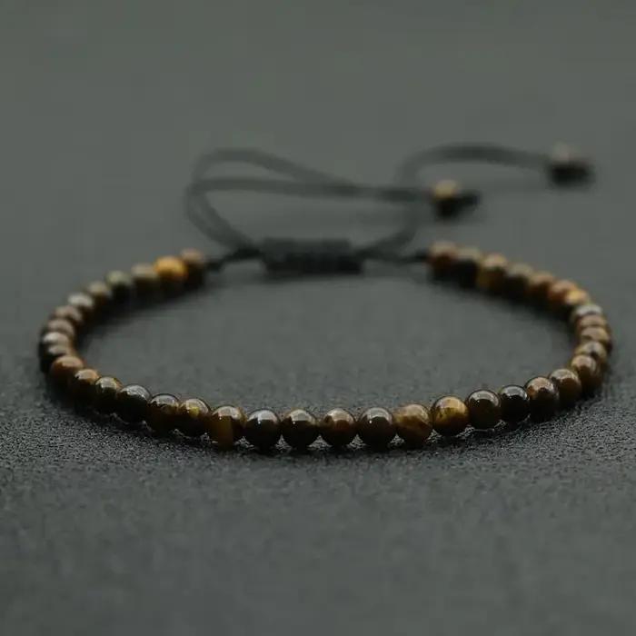 Bracelet en pierre naturelle de 4mm pour hommes et femmes