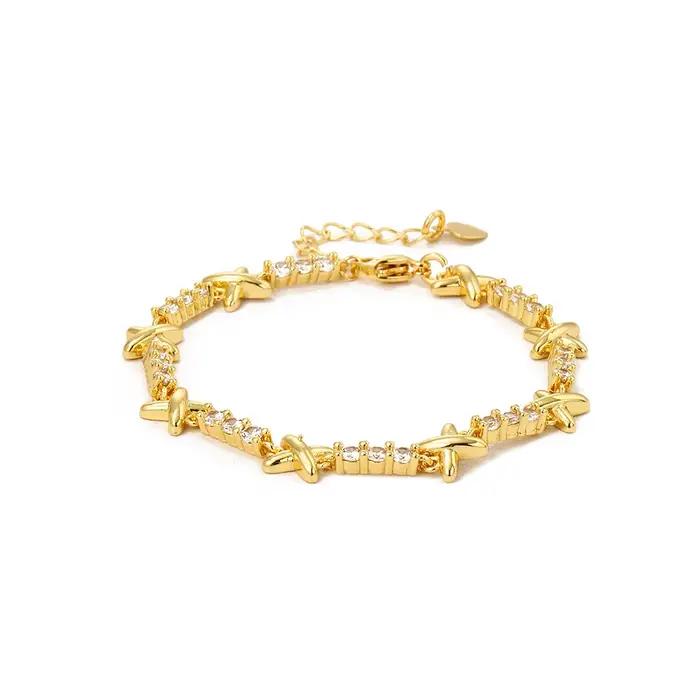 Collier ras du cou épais en forme de croix X pour femmes, croix esthétiques, chaîne en cristal de co
