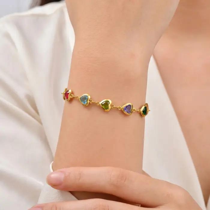 Bracelet de cheville en forme de cœur pour femme