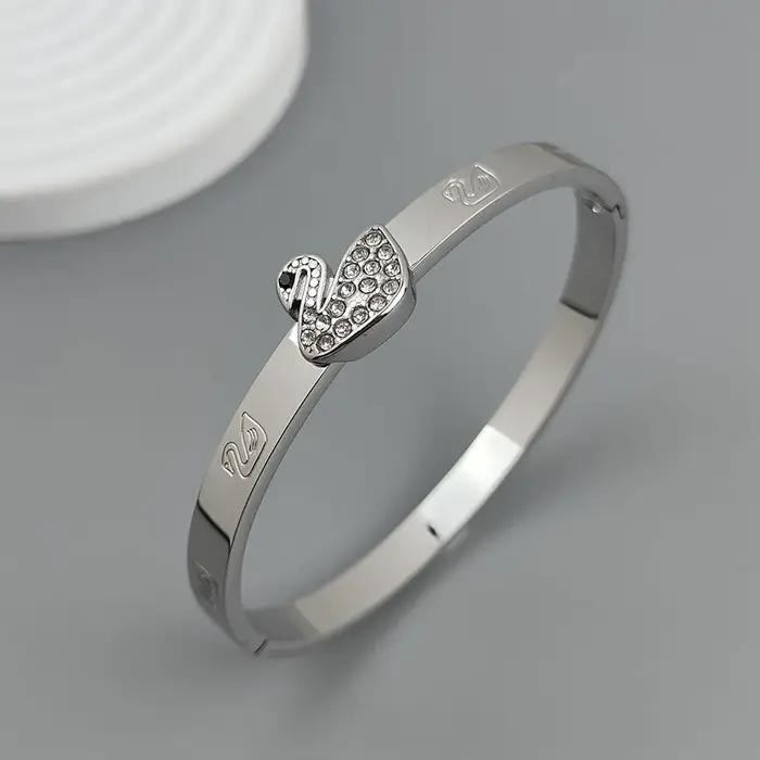 Bracelet en acier inoxydable plaqué or 18 carats, étanche, cadeau pour femme, bracelet de couple, cy