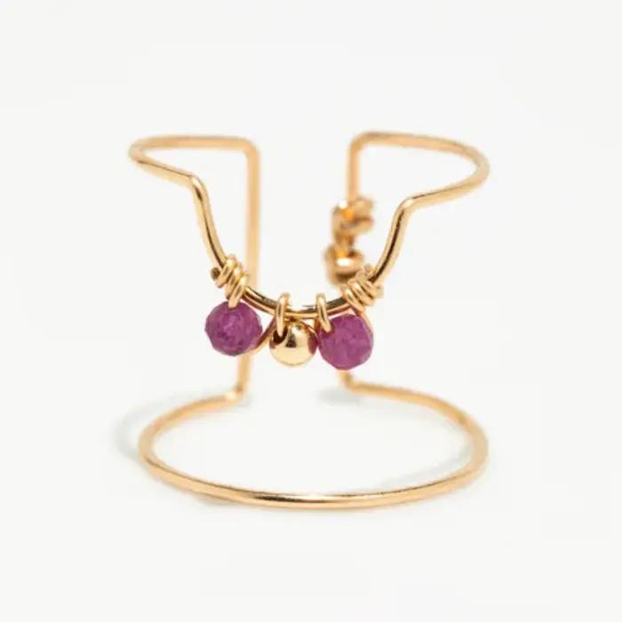 Bague pour ongles en or 14 carats