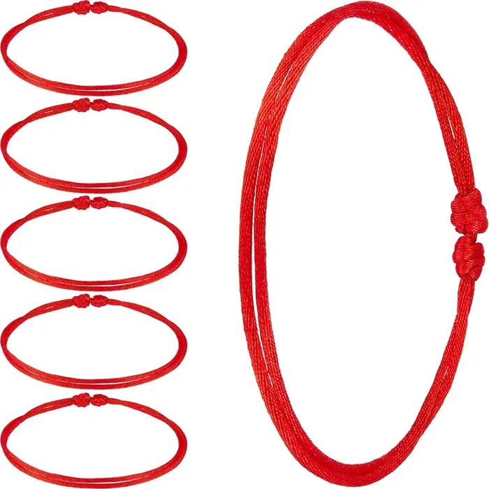 Bracelet à cordes rouges unisexe à la mode avec amulette de protection et breloques coeurs pour femmes et hommes occassions spéciales
