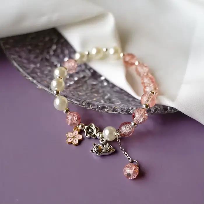 Bracelet en perles de cristal pop-corn, accessoires cadeaux, vente en gros, restauration d'anciennes