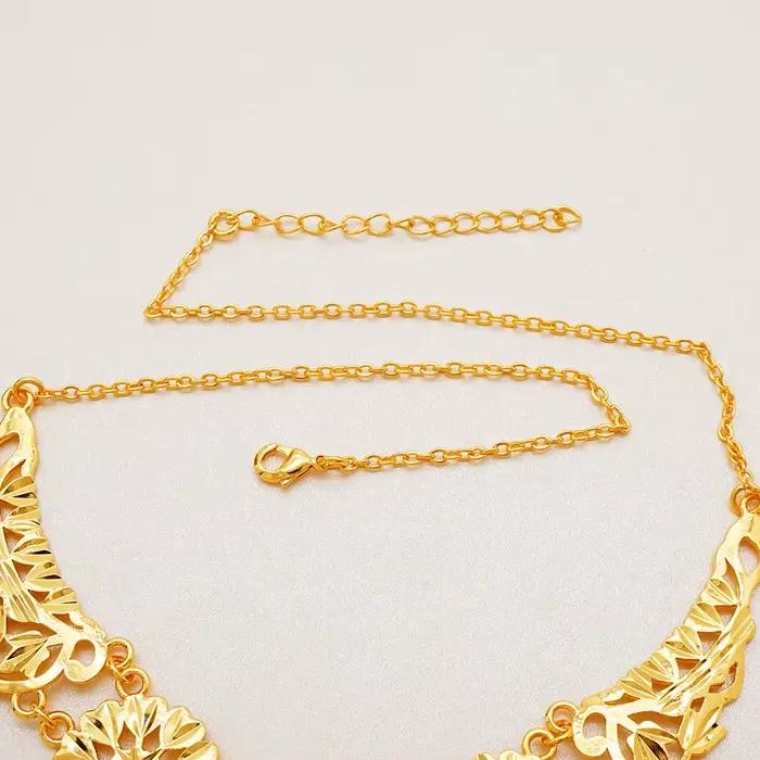 Bijoux indiens de luxe, boucles d'oreilles, collier, ensembles de bijoux pour femmes, couleur or de dubaï, fête de mariage éthiopien africain, nouvelle collection