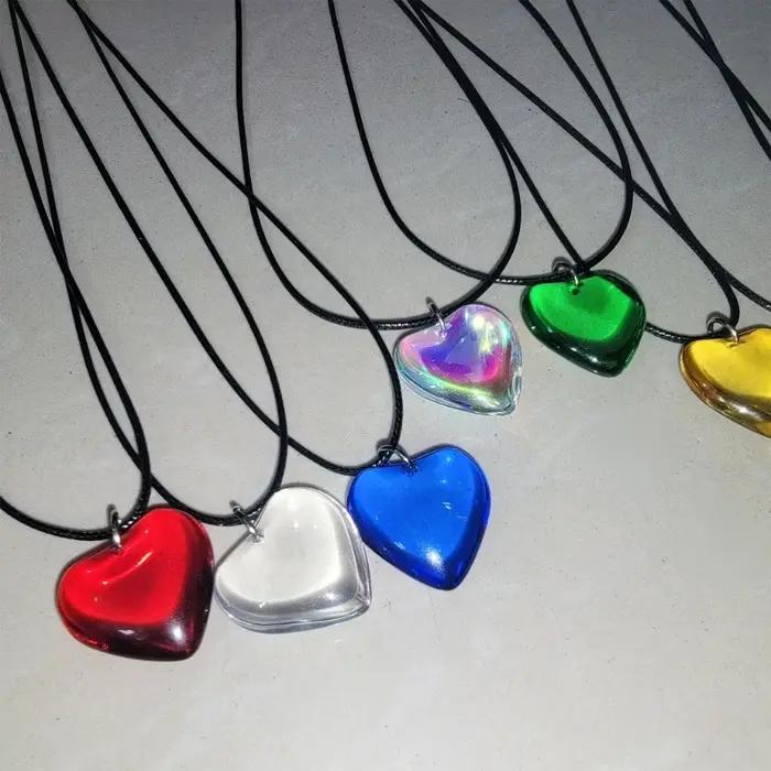 Collier pendentif grand coeur