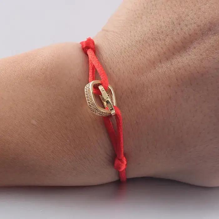 Bracelet en corde réglable avec chiffres interblocés en acier inoxydable pour homme et femme occasions spéciales