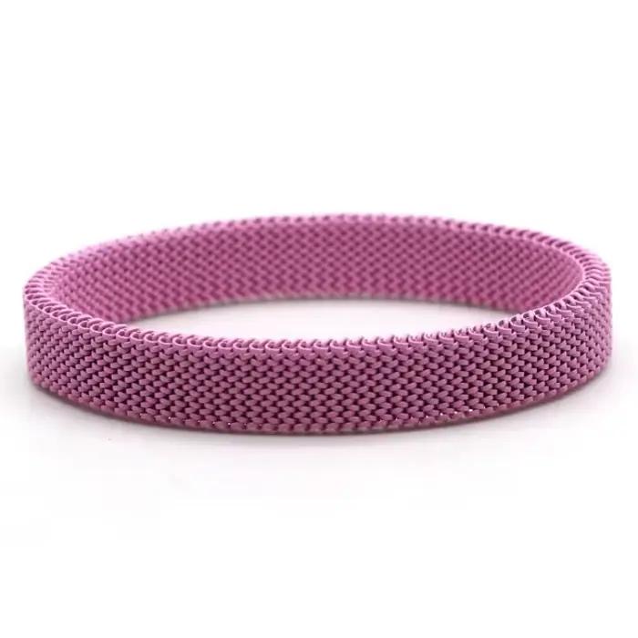 Bracelet en maille élastique de haute qualité unisexe en acier inoxydable pour femmes et hommes pour sorties et occasions spéciales