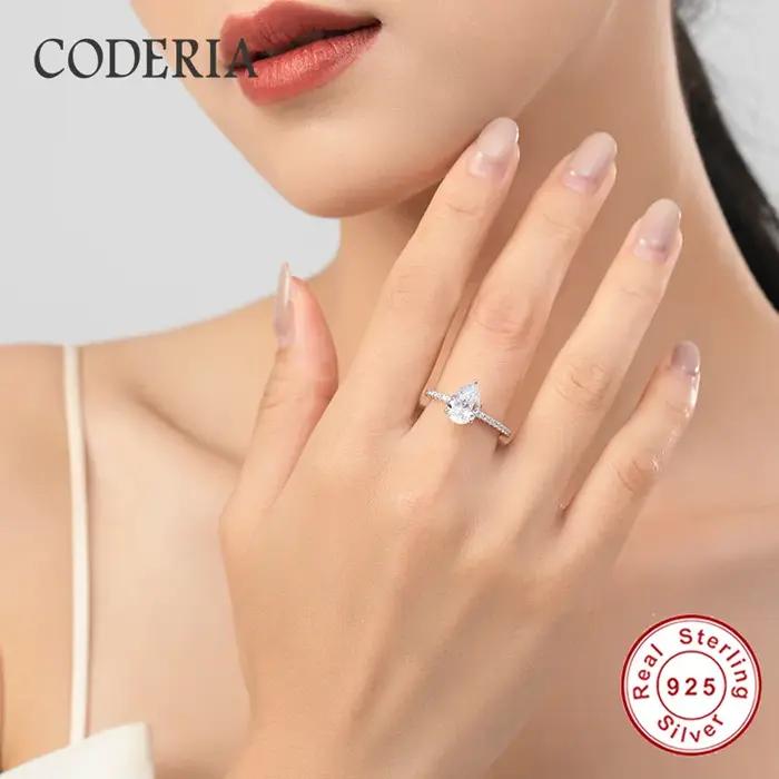 Bague Moissanite en diamant de laboratoire pour femmes