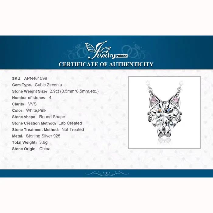 Collier en argent 925 avec pierre précieuse ronde chat mignon pour femmes bijoux fin élégants occasions spéciales filles nouveau style