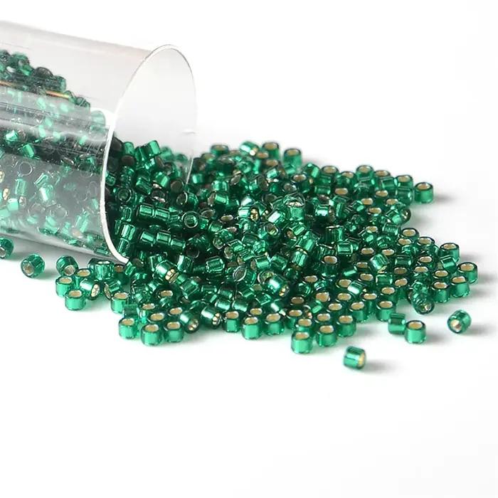 Perles japonaises Miyuki Delica, couleur argent, 10g/tuyau, 2000 pièces, graine en verre pour coutur