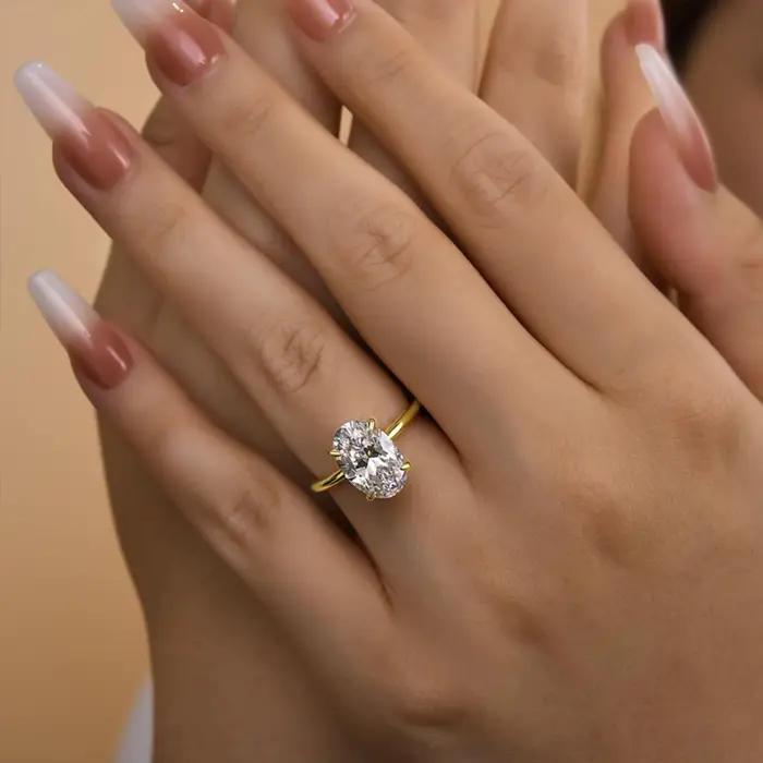 Bague de fiançailles en argent Sterling 925 pour femmes