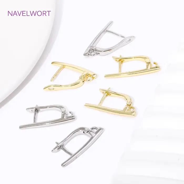 Boucles d'Oreille Crochet Fermoirs en Or 18K Plaqué pour Créations Bijouterie Personnalisées Occasions Spéciales Fournitures DIY