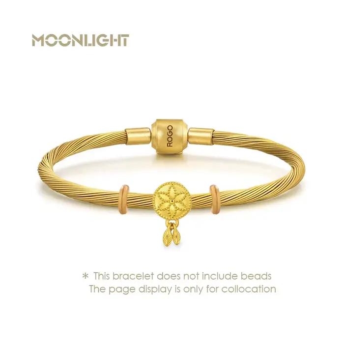 SangSang – Bracelets classiques à breloques pour femmes, couleur dorée, fil d'acier torsadé, bijoux à la mode, cadeau, 9 couleurs