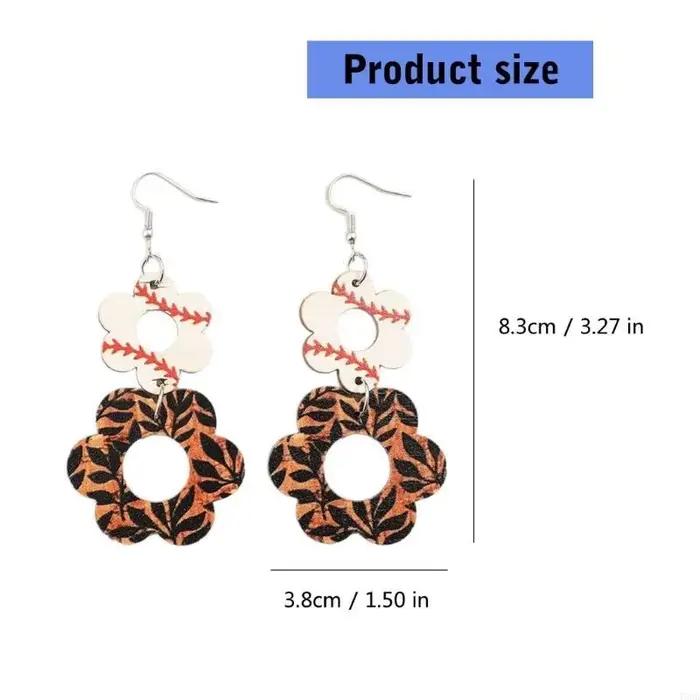 Boucles d'oreilles en bois avec motif floral féerique pour femmes, élégantes et confortables pour toutes les occasions