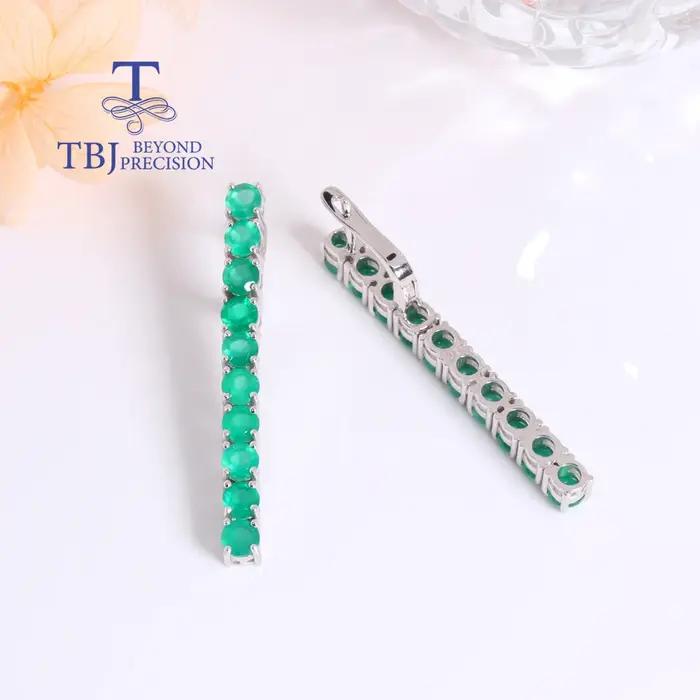 2026, Magnifiques boucles d'oreilles longues en agate verte naturelle au design élégant