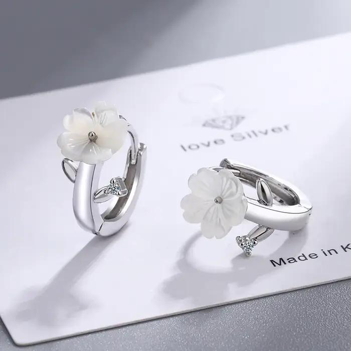 Petites boucles d'oreilles créoles en argent 925 pour filles et femmes